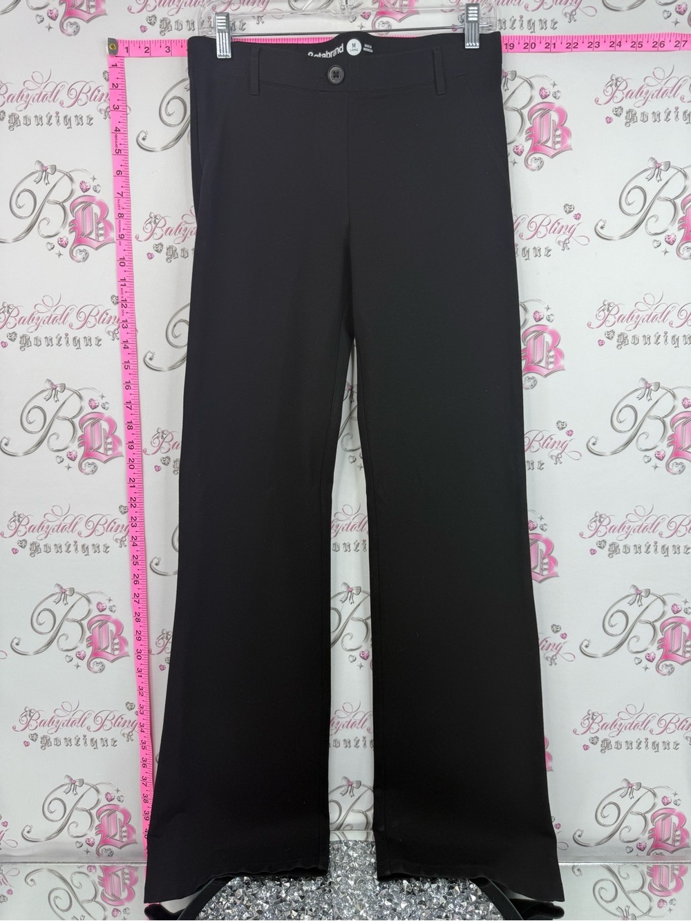 Betabrand pants long flare leg Black Wide-Leg Women's Pants